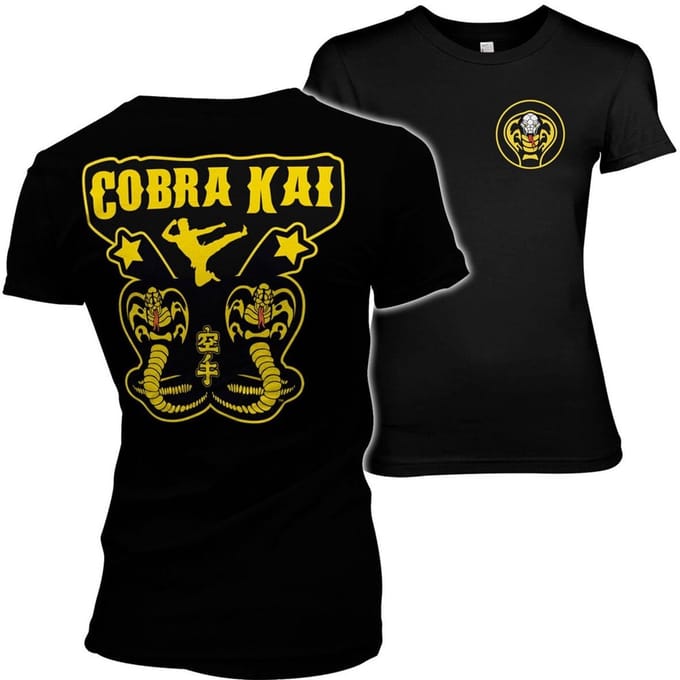 Cobra Kai Kickback Girly Tee dames-T-shirt zwart