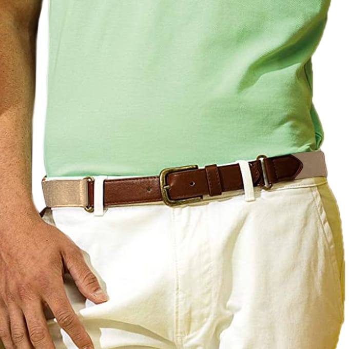 Asquith & Fox Heren Fauxleer en Canvasgordel (Khaki)