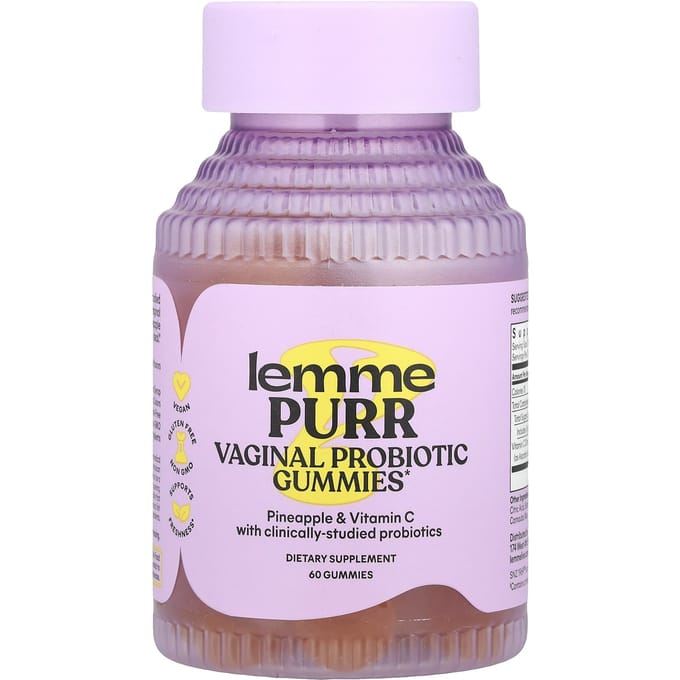 Purr, Vaginale Probiotica Gummies, Ananas, 60 Gummies