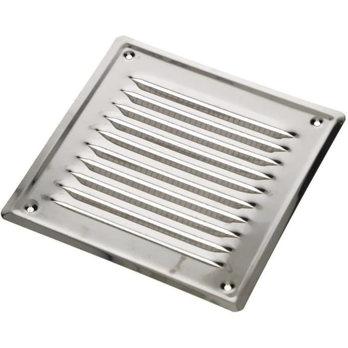 KOTARBAU Vierkant ventilatierooster - Roestvrij staal - 16,5x16,5 cm