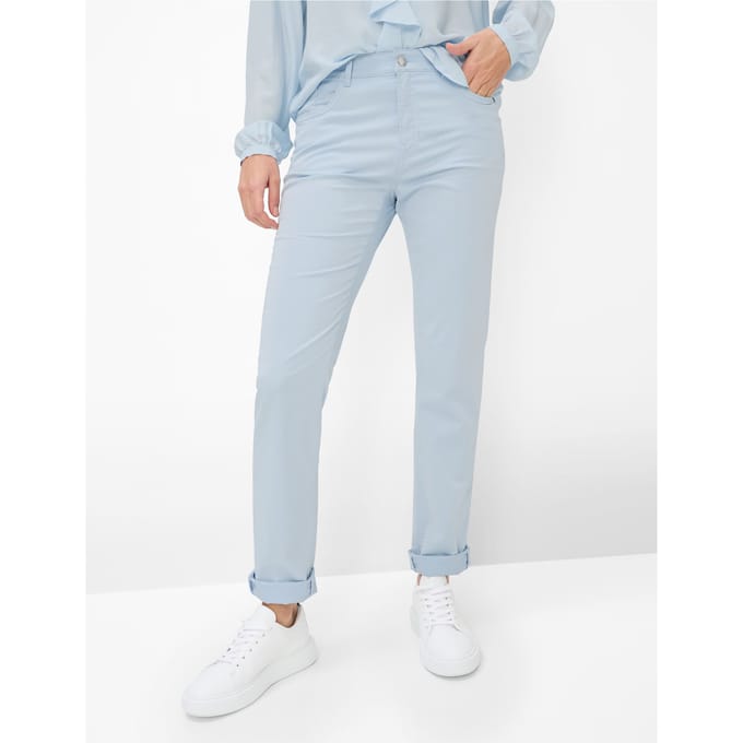 Brax Dames Broek  Style MARY VINTAGE BLUE, lichtblauw, maat 48