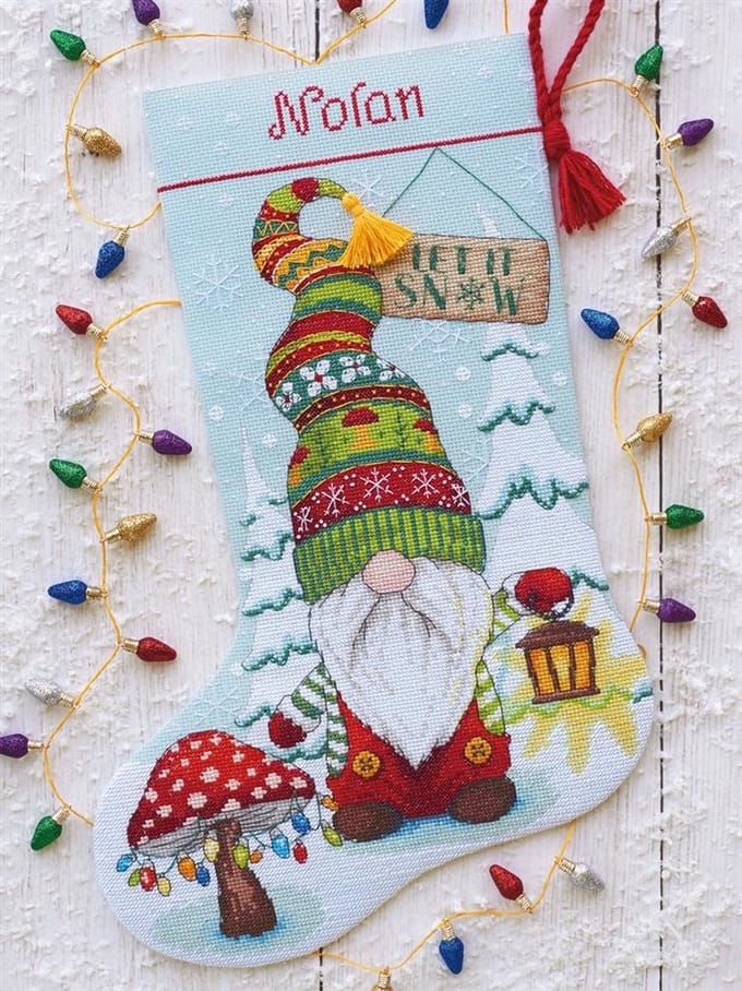 Dimensions Gnome Stocking borduren (pakket)