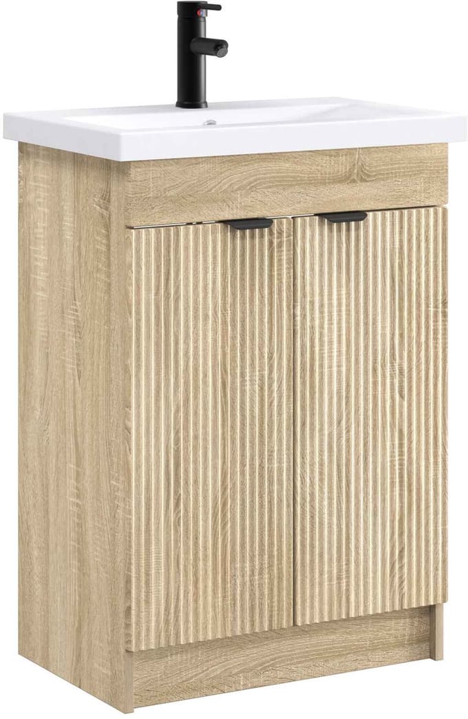 vidaXL - Badkamermeubel - Set - Sonoma - Eiken - 78,5 - x - 37,5 - x - 81 - cm