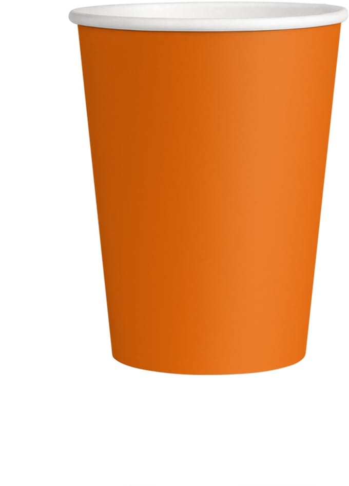 Wegwerpbekertjes Pastel Oranje 7cm – 8st — feestjecreatief
