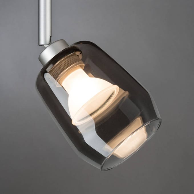 Paulmann Vento kap, rookgrijs, Ø 8 cm, glas