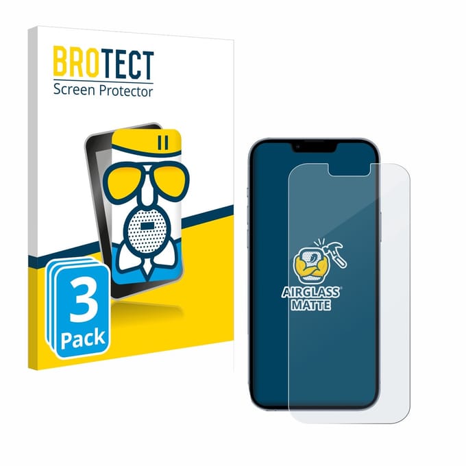 BROTECT - Screenprotector voor Apple iPhone 13 Pro Max - Folie Beschermfolie Beschermglas matte 3 Stuks