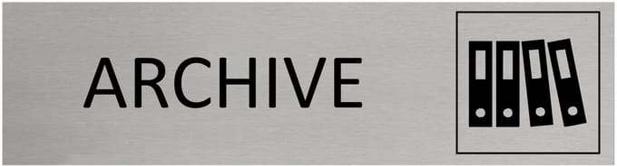CombiCraft Aluminium deurbordje Archive 165x45mm met tape - per stuk
