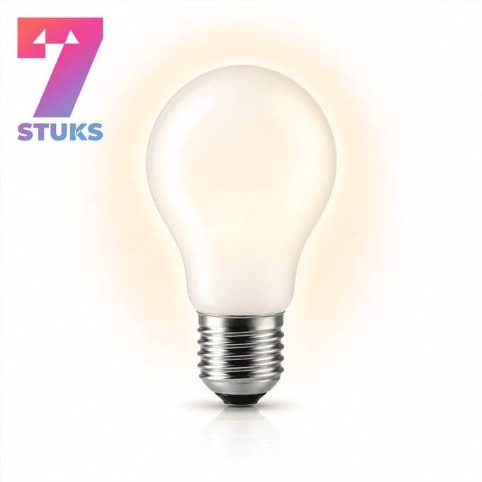 7x Peertje Gloeilamp E27 - 100W - Warm Wit Licht (2700K) - 1050 lm - 1 jaar - Dimbaar