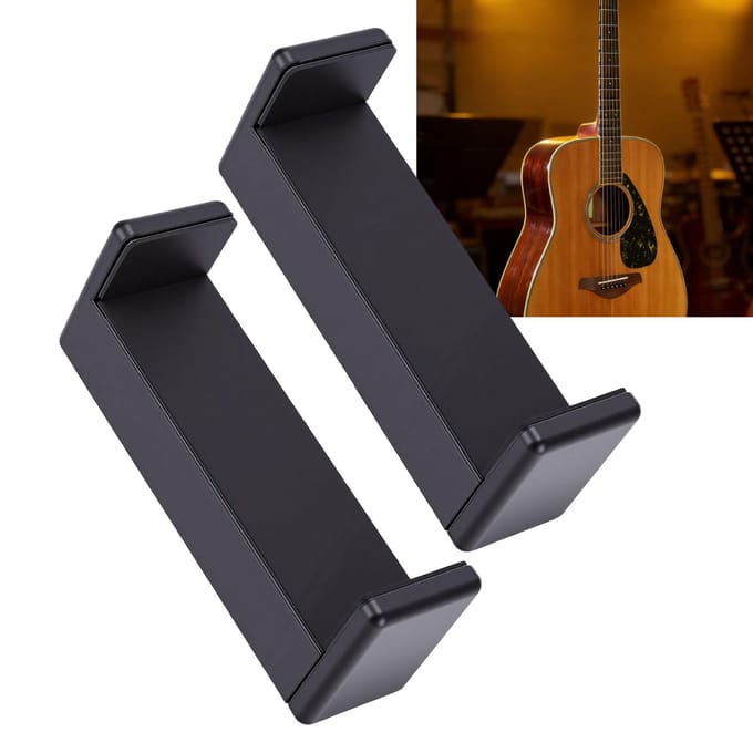 Gitaar Stabiele Stand Compact Draagbaar Siliconen Stabiele Houder voor Akoestische Gitaar black