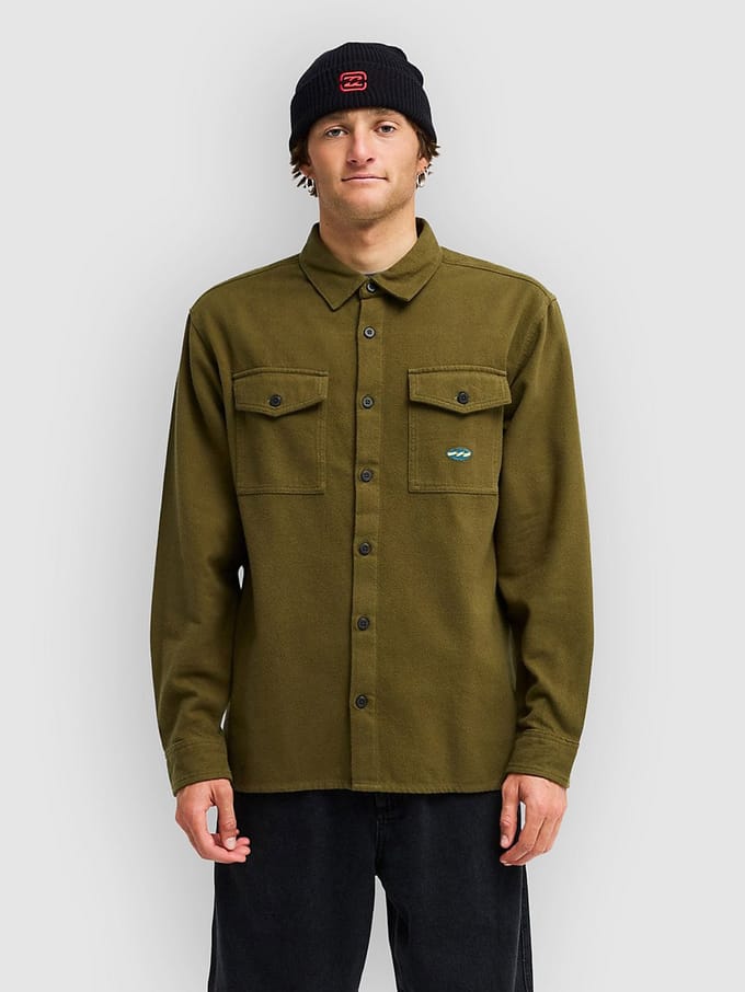 Billabong Del Mar Overhemd Met Lange Mouwen Groen XL Man