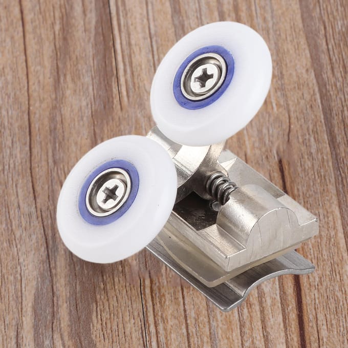 Dubbele Boven Onder Zinklegering Douchedeur Rollers Geleiders Wielen 26mm Wiel
