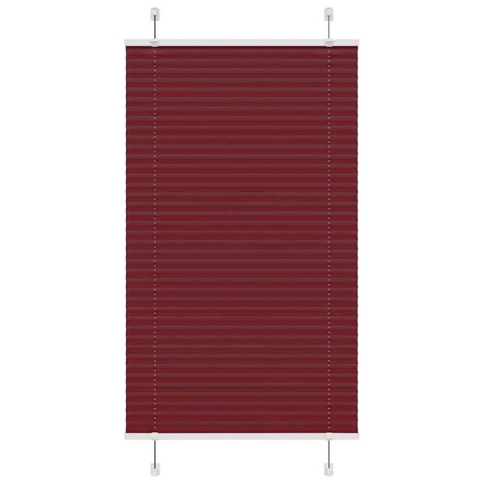 vidaXL - Plissé - rolgordijn - 80x100 - cm - stofbreedte - 79,4 - cm - bordeauxrood