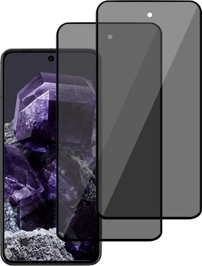 2x Privé Screenprotector geschikt voor Google Pixel 8 - Privacy Beschermglas - Privacy Proteqt+