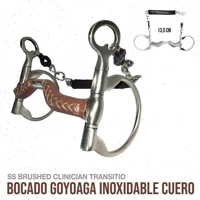 Mors voor paard in leer Zaldi Goyoaga Reining