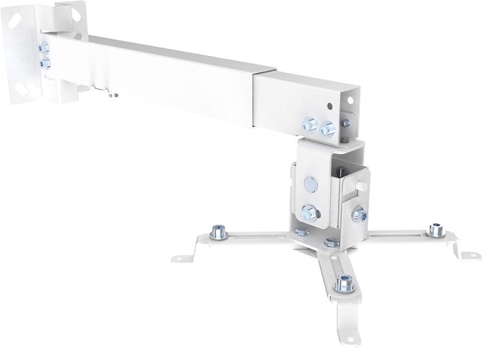 Verstelbare Projector Wandsteun Wit - Draagvermogen 20 kg - Kantelbaar