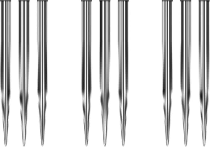 Standaard Dart Tips 32mm - Zilver Effect - 3 Sets per Verpakking