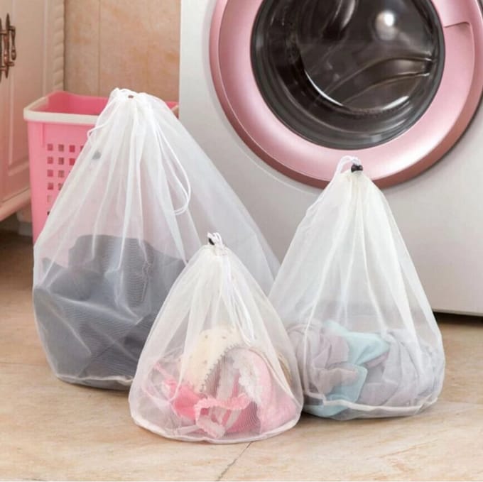 Waszakken met fijnmazig 3-pack