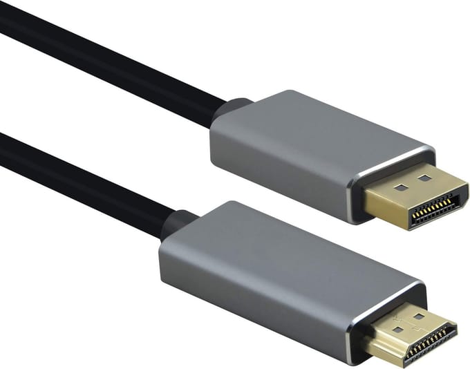 Anschlusskabel, DisplayPort Stecker/HDMI Stecker, PREMIUM, 1,0m, schwarz