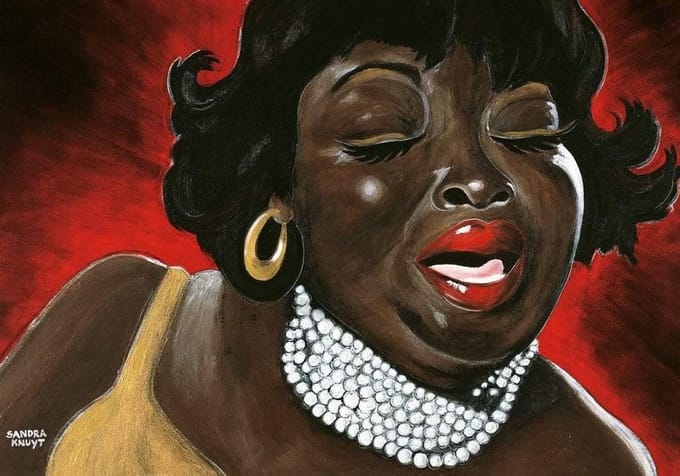 Sandra Knuyt - Mama's Blues Kunstdruk 100x70cm
