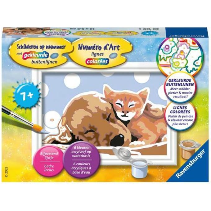Ravensburger schilderen op nummer Knuffelvriendjes