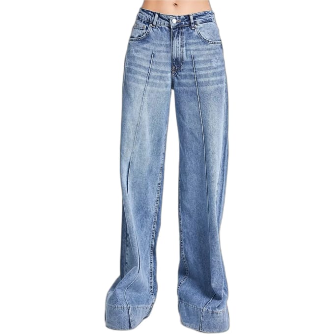 It's Basic - Palazzo High Rise Jeans - Aqua