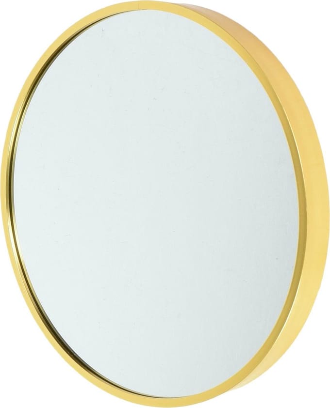 Fragix Alux Wandspiegel - Goud - Aluminium Ø40