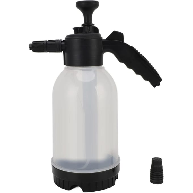Handpomp Schuimspuit 2000ml Handmatig Drukbare Zeepspuit Autowas Schuimer voor Auto Tuin Reiniging white