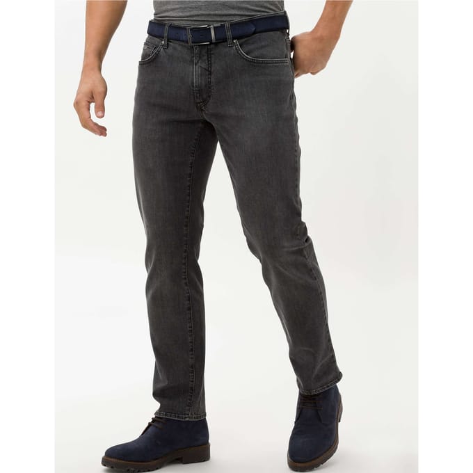 Brax Heren Jeans  Style CADIZ GREY USED, denim mediumgrijs, maat 40/38