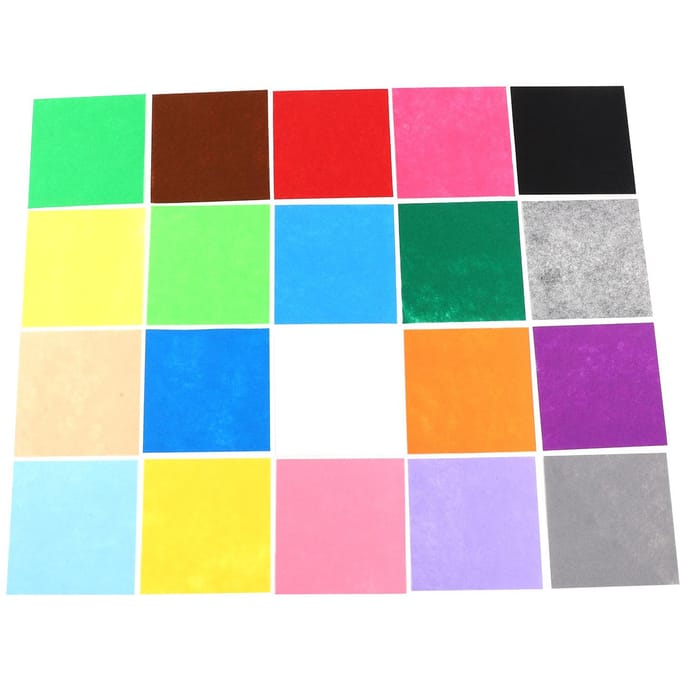 20 stuks Vilt Stoffen Vellen Assorti Kleur Zacht Geurloos 30x30cm Vilt Doek voor DIY Productie Knutselen blue