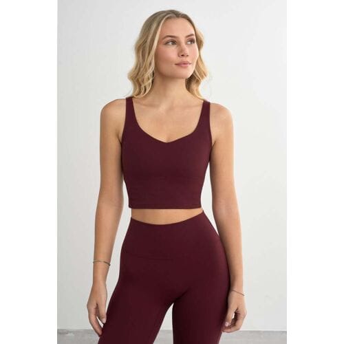 FAMME Softy Crop Top Bordeaux L