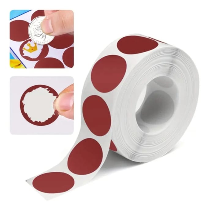10 Krasstickers Rood bordeaux 2.5cm