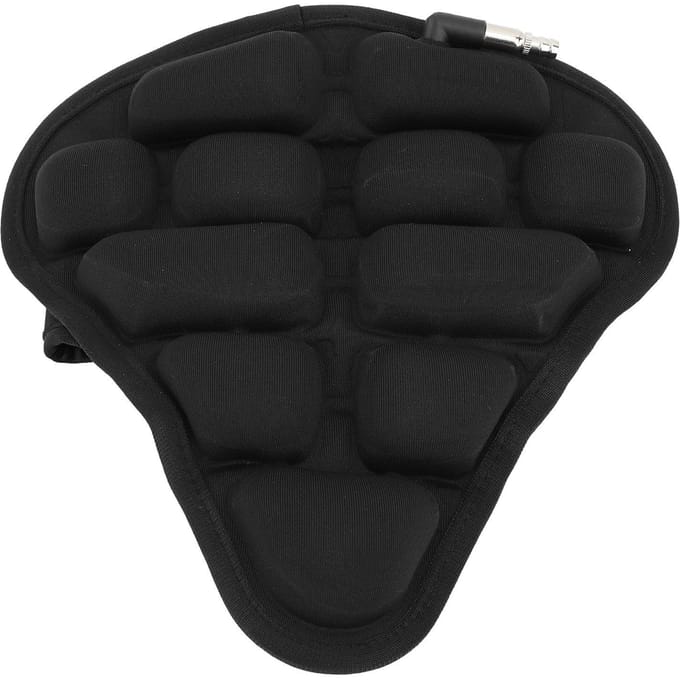Fiets Opblaasbare Zadelhoes Schokabsorptie Comfortabel Antislip Waterdicht Opvouwbaar Fietszadel black