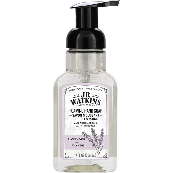 J R Watkins, Schuimende Handzeep, Lavendel, 9 fl oz (266 ml) white
