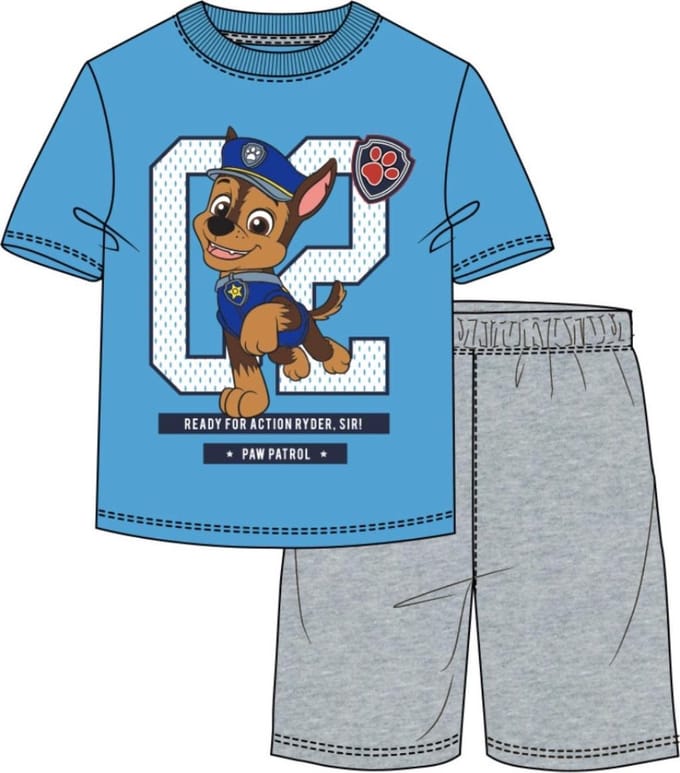 Paw Patrol pyjama blauw - grijs - maat 128 / 8 jaar
