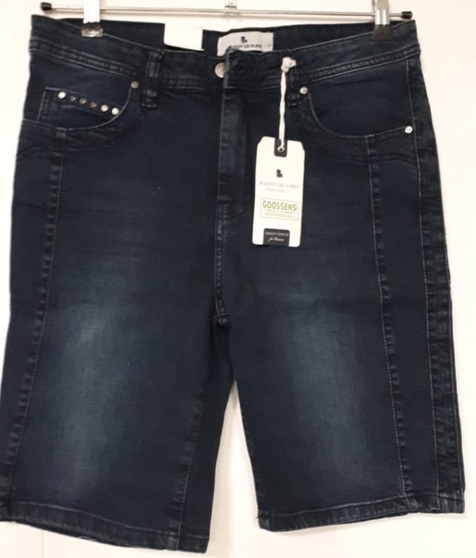 Brams Paris dames short - korte broek dames - Halina - dark blue stretch - maat 27