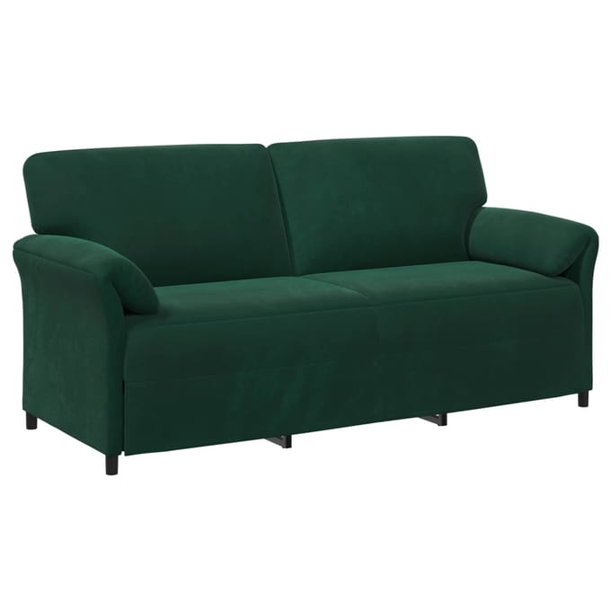 vidaXL - 3-Zits - Sofa - Donkergroen - 198 - x - 83 - x - 95 - cm - Fluweel