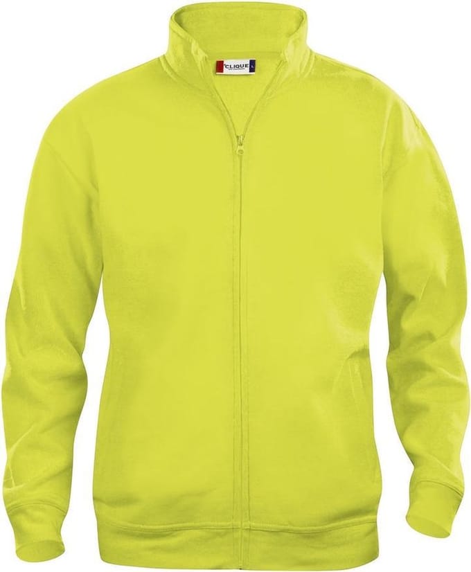 Basic cardigan signaalgeel xxl