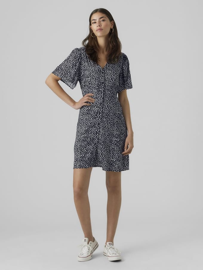 VERO MODA - VMALBA SS SHORT DRESS WVN NOOS - Dames - Mini jurken