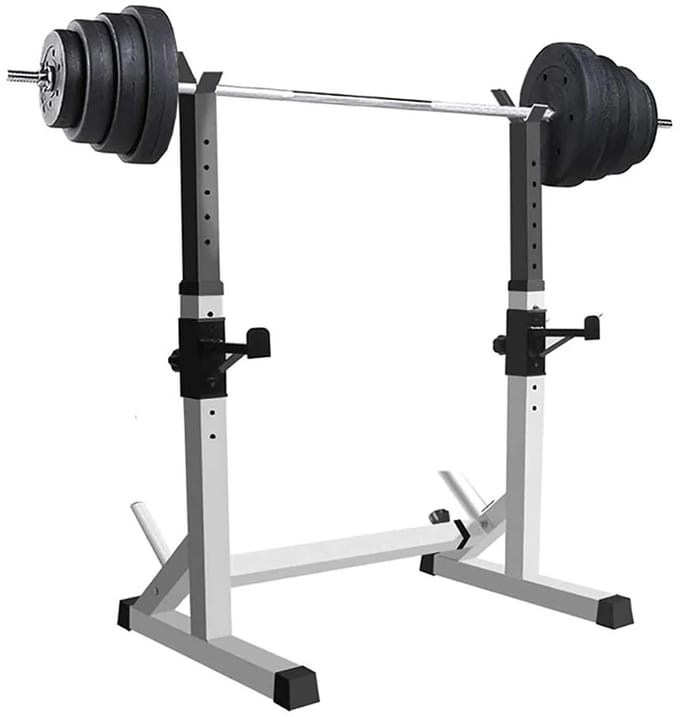 Dailygoods Multifunctionele Gewichtentraining Rack, Verstelbaar Squat Rack, Squat Stand, 12 Hoogteverstelbare Posities,