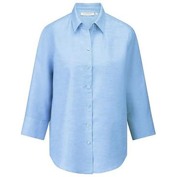 Lange blouse Van Eterna blauw
