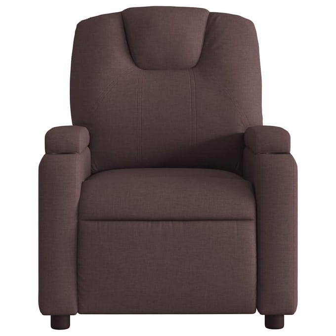 vidaXL - Fauteuil - verstelbaar - stof - donkerbruin