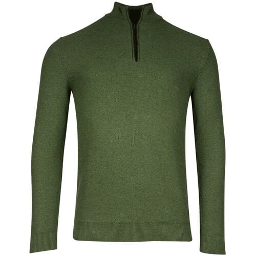 Baileys Trui Half Zip Structure Knit Groen / male