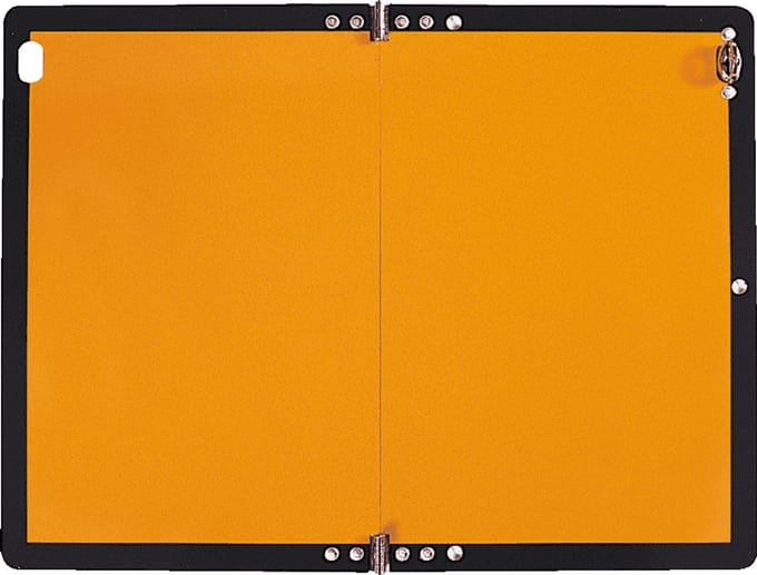 Inklapbaar gevaarlijke stoffen bord, plaatstaal 400 x 300 mm