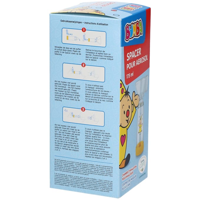 Chamber Spacer Bumba + Masker Baby/Kind 1 Aerosol