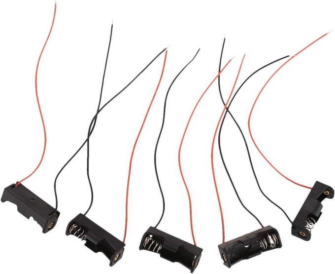 Batterijhouder - Batterij Case - Batterijen Opslaan - Kleine Formaat - 5 stuks - Zwart