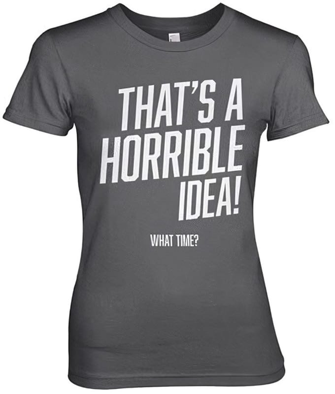 Hybris That's A Horrible Idea, What Time? Girly Tee dames-T-shirt donkergrijs