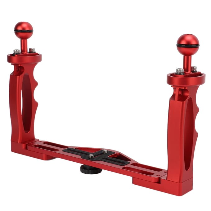 Dubbele Handheld Tray Stabilisator Rig Duiken Onderwater DSLR Camera Behuizingen Tray voor Sony brown