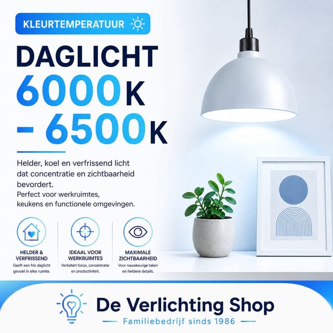 6x Stick Spaarlamp E27 - 13W - Daglicht (6400K) - 700 lm - 10 jaar - Niet Dimbaar