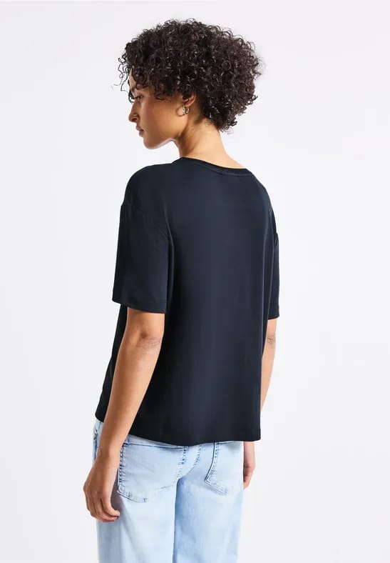 Shirt met decoratieve halslijn
