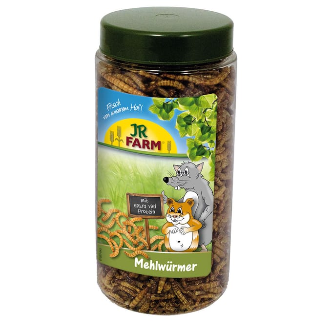 2x70g Meelwormen in Pot JR Farm Knaagdiersnacks